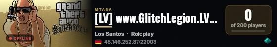 [LV] www.GlitchLegion.LV | Latviešu lomuspēles serveris | Testa versija live status badge
