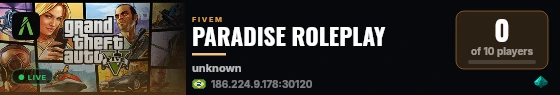 PARADISE ROLEPLAY live status badge
