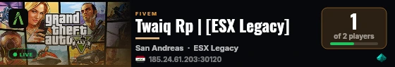 Twaiq Rp | [ESX Legacy] live status badge
