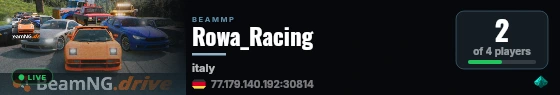 Rowa_Racing live status badge