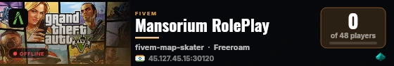 Mansorium RolePlay live status badge