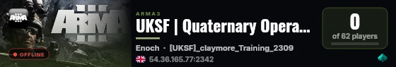 UKSF | Quaternary Operations live status badge