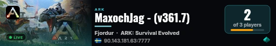 MaxochJag - (v361.7) live status badge
