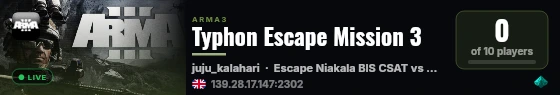Typhon Escape Mission 3 live status badge