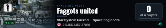 Faggots united live status badge