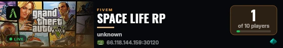 SPACE LIFE RP live status badge