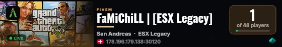FaMiChiLL | [ESX Legacy] live status badge