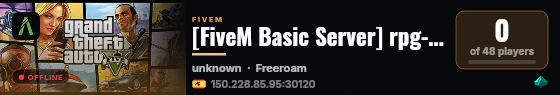 [FiveM Basic Server] rpg-localhost live status badge