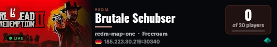 Brutale Schubser live status badge