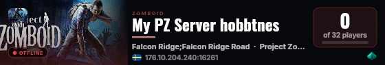 My PZ Server hobbtnes live status badge