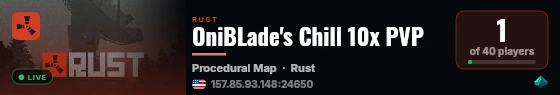 OniBLade's Chill 10x PVP live status badge