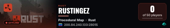 RUSTINGEZ live status badge