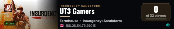 UT3 Gamers live status badge