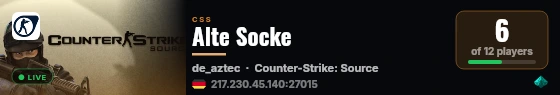 Alte Socke live status badge
