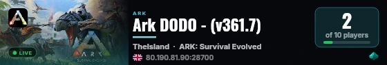 Ark DODO - (v361.7) live status badge