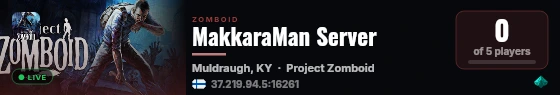 MakkaraMan Server live status badge