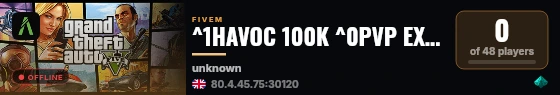 ^1HAVOC 100K ^0PVP EXPERIENCE live status badge