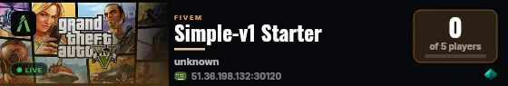 Simple-v1 Starter live status badge