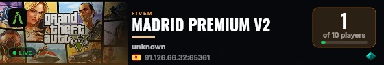 MADRID PREMIUM V2 live status badge