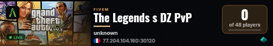 The Legends s DZ PvP live status badge