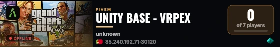 UNITY BASE - VRPEX live status badge
