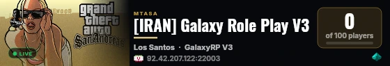 [IRAN] Galaxy Role Play V3 live status badge