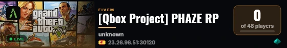 [Qbox Project] PHAZE RP live status badge