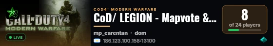 CoD/ LEGION - Mapvote & Mode live status badge