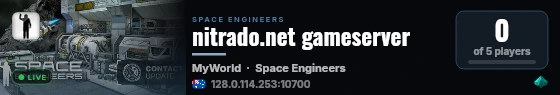 nitrado.net gameserver live status badge