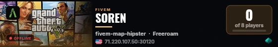 SOREN live status badge