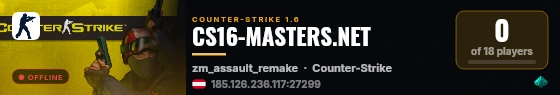 CS16-MASTERS.NET live status badge