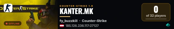 KANTER.MK live status badge
