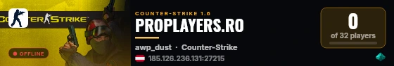 PROPLAYERS.RO live status badge