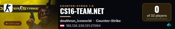 CS16-TEAM.NET live status badge