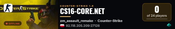 CS16-CORE.NET live status badge
