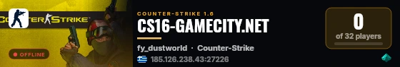 CS16-GAMECITY.NET live status badge