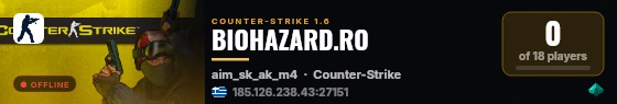 BIOHAZARD.RO live status badge