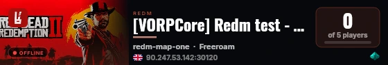 [VORPCore] Redm test - 123 live status badge