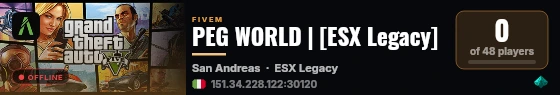 PEG WORLD | [ESX Legacy] live status badge