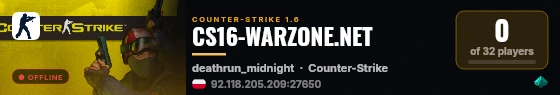 CS16-WARZONE.NET live status badge
