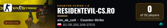 RESIDENTEVIL-CS.RO live status badge