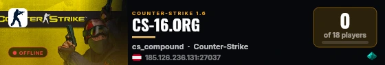 CS-16.ORG live status badge