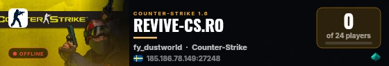 REVIVE-CS.RO live status badge