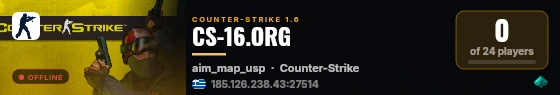 CS-16.ORG live status badge