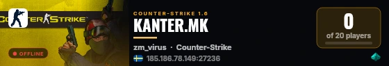KANTER.MK live status badge