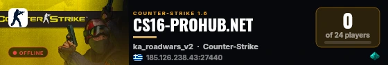 CS16-PROHUB.NET live status badge