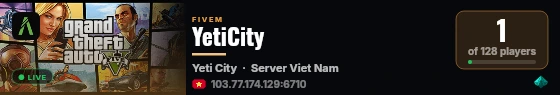 YetiCity live status badge