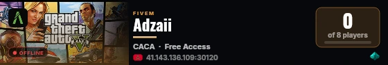 Adzaii live status badge