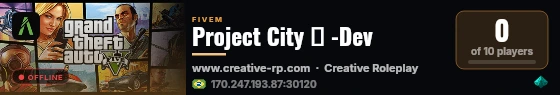 Project City 🌴 -Dev live status badge