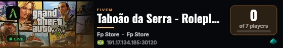 Taboão da Serra - Roleplay em São Paulo live status badge